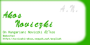 akos noviczki business card